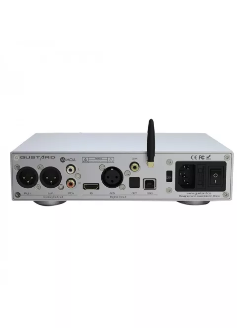 GUSTARD X18 - Prémium asztali MQA DAC Bluetooth 5 kapcsolattal 32bit 768kHz DSD512 - Ezüst