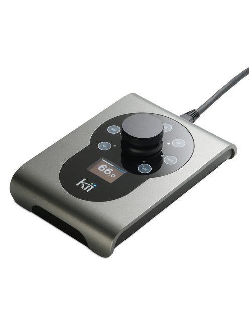 KII AUDIO CONTROL - Hangerő és bemenet vezérlő eszköz Kii hangfalakhoz OLED kijelzővel - Iced Titanium Metallic