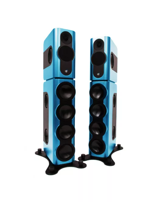 KII AUDIO THREE BXT SYSTEM - Ultra High-End aktív sztereó és házimozi audio rendszer Kii CONTROL vezérlővel - Azzurro High Gloss - NEW