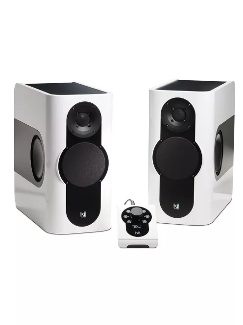 KII AUDIO THREE SYSTEM - High-End aktív sztereó és házimozi audio rendszer Kii CONTROL vezérlővel - High Gloss White