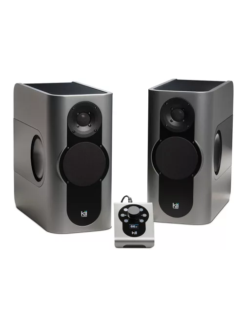 KII AUDIO THREE SYSTEM - High-End aktív sztereó és házimozi audio rendszer Kii CONTROL vezérlővel - Iced Titanium Metallic