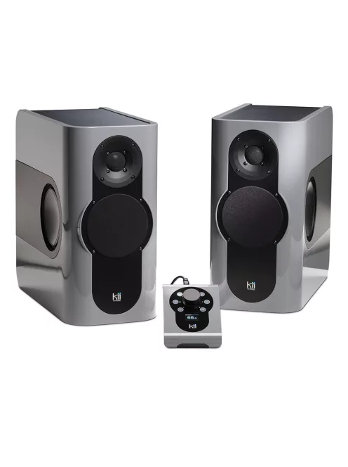 KII AUDIO THREE SYSTEM - High-End aktív sztereó és házimozi audio rendszer Kii CONTROL vezérlővel - Nardo Grey High Gloss