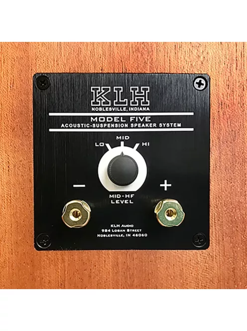 KLH MODEL FIVE - 3-utas zárt akusztikus felfüggesztésű Hi-Fi hangsugárzó pár, döntött lábazattal - Nyugat-Afrikai Mahagóni