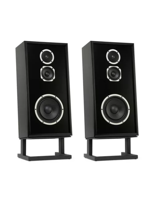 KLH MODEL FOUR - 3-utas akusztikus felfüggesztésű zárt Hi-Fi hangsugárzó pár döntött lábazattal - Fekete Kőris