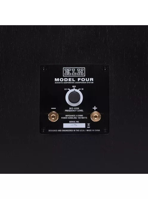 KLH MODEL FOUR - 3-utas akusztikus felfüggesztésű zárt Hi-Fi hangsugárzó pár döntött lábazattal - Fekete Kőris