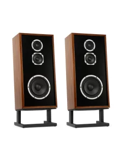   KLH MODEL FOUR - 3-utas akusztikus felfüggesztésű zárt Hi-Fi hangsugárzó pár döntött lábazattal - Angol Dió