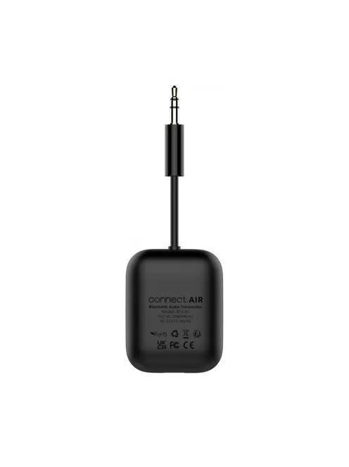 MEE AUDIO CONNECT AIR - Vezetéknéküli audio jeltovábbító aptX Low Latency-vel repüléshez és otthoni zenehallgatáshoz - Fekete