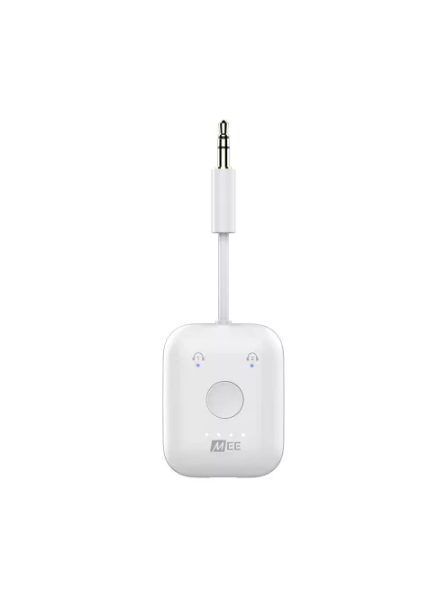 MEE AUDIO CONNECT AIR - Vezetéknéküli audio jeltovábbító aptX Low Latency-vel repüléshez és otthoni zenehallgatáshoz - Fehér