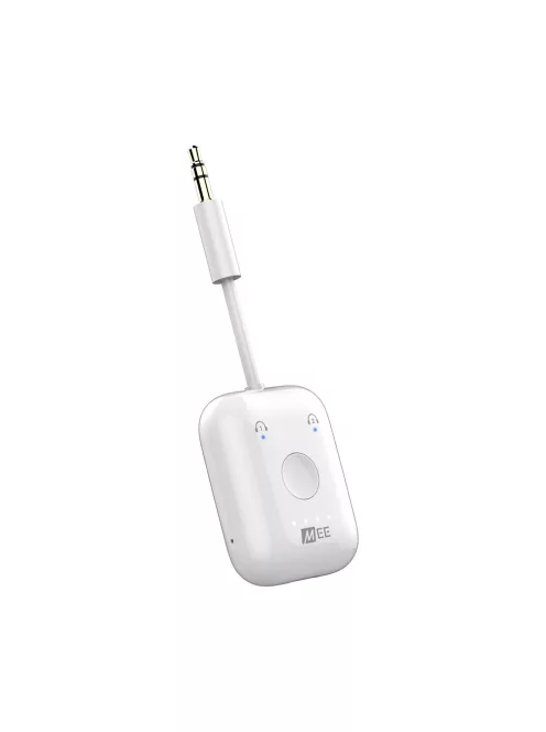 MEE AUDIO CONNECT AIR - Vezetéknéküli audio jeltovábbító aptX Low Latency-vel repüléshez és otthoni zenehallgatáshoz - Fehér