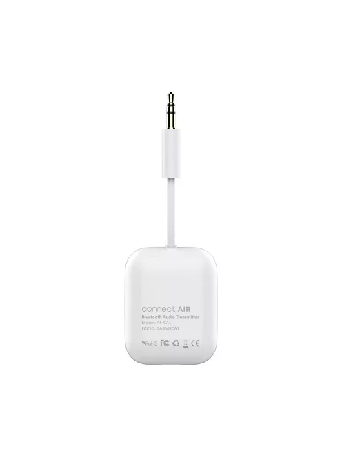 MEE AUDIO CONNECT AIR - Vezetéknéküli audio jeltovábbító aptX Low Latency-vel repüléshez és otthoni zenehallgatáshoz - Fehér