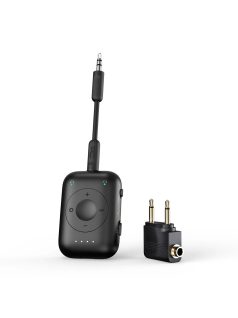   MEE AUDIO CONNECT AIR PRO - Vezetéknéküli audio jeltovábbító és vevő aptX Low Latency-vel repüléshez és otthoni zenehallgatáshoz - Fekete