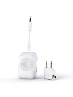   MEE AUDIO CONNECT AIR PRO - Vezetéknéküli audio jeltovábbító és vevő aptX Low Latency-vel repüléshez és otthoni zenehallgatáshoz - Fehér
