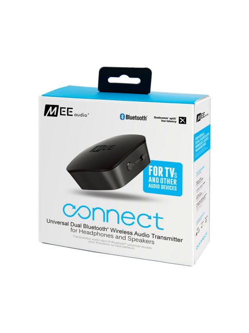 MEE AUDIO CONNECT - Univerzális dual  Bluetooth audio jeltovábbító TV néző fejhallgatókhoz.