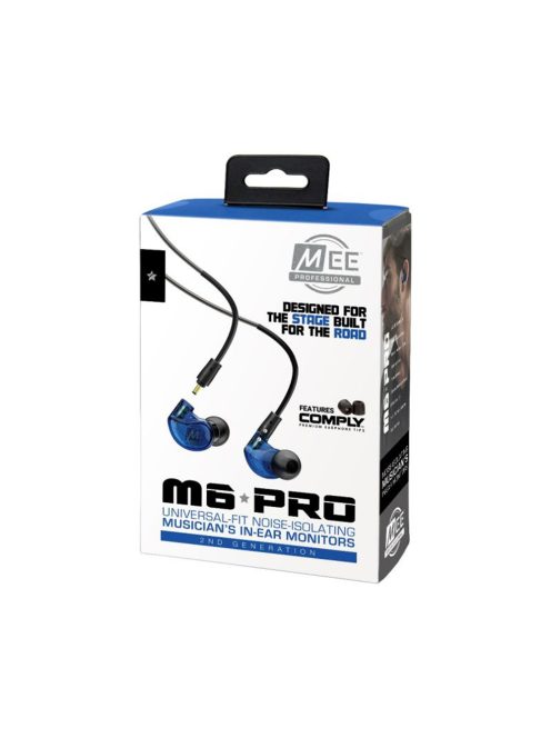MEE AUDIO M6 PRO MKII - Zajkizáró kialakítású, professzionális fülhallgató (IEM),  cserélhető kábel