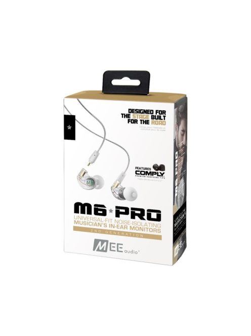 MEE AUDIO M6 PRO MKII - Zajkizáró kialakítású, professzionális fülhallgató (IEM),  cserélhető kábel