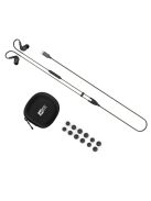MEE AUDIO M6-USB - Memória kábeles sport fülhallgató Type-C csatlakozóval - Fekete