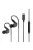 MEE AUDIO M6-USB G2 - Memória kábeles sport fülhallgató Type-C csatlakozóval - Fekete