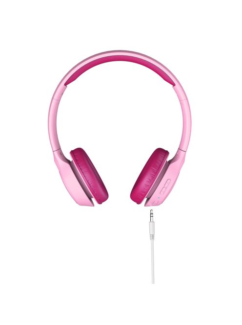 MEE AUDIO KIDJAMZ KJ45BT - Hallást védő mikrofonos Bluetooth fejhallgató gyermekeknek limitált hangnyomással - Pink