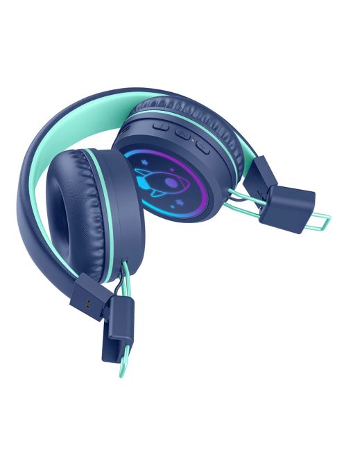 MEE AUDIO KIDJAMZ KJ55BT - Hallást védő mikrofonos Bluetooth fejhallgató gyermekeknek limitált hangnyomással - Kék