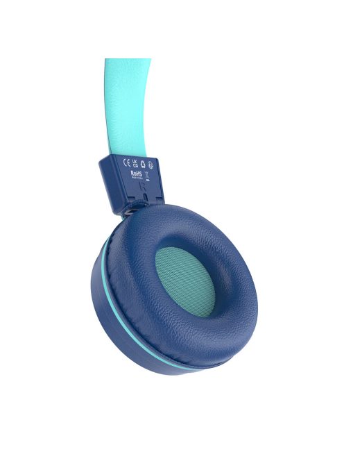 MEE AUDIO KIDJAMZ KJ55BT - Hallást védő mikrofonos Bluetooth fejhallgató gyermekeknek limitált hangnyomással - Kék