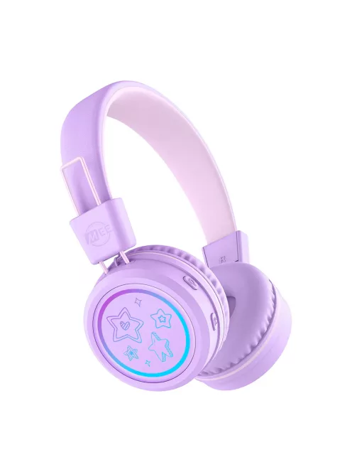 MEE AUDIO KIDJAMZ KJ55BT - Hallást védő mikrofonos Bluetooth fejhallgató gyermekeknek limitált hangnyomással - Levendula