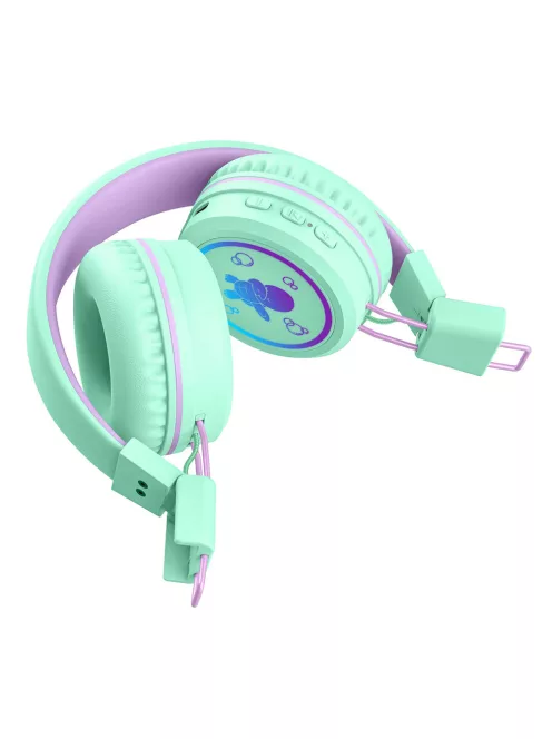 MEE AUDIO KIDJAMZ KJ55BT - Hallást védő mikrofonos Bluetooth fejhallgató gyermekeknek limitált hangnyomással - Menta
