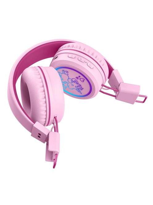 MEE AUDIO KIDJAMZ KJ55BT - Hallást védő mikrofonos Bluetooth fejhallgató gyermekeknek limitált hangnyomással - Pink