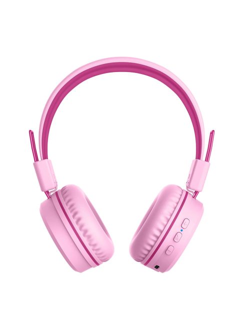 MEE AUDIO KIDJAMZ KJ55BT - Hallást védő mikrofonos Bluetooth fejhallgató gyermekeknek limitált hangnyomással - Pink