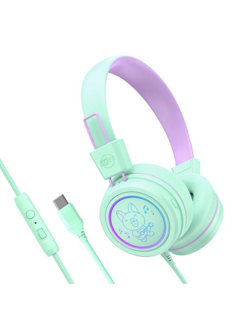MEE AUDIO KIDJAMZ KJ55 - Hallást védő mikrofonos fejhallgató gyermekeknek limitált hangnyomással - Menta