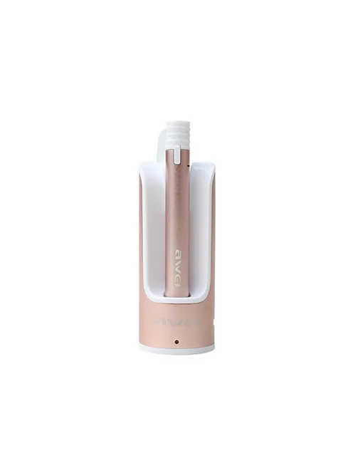 AWEI A835BL - Bluetooth vezeték nélküli premium mono headset autós töltő-dokkolóval - Rózsaarany