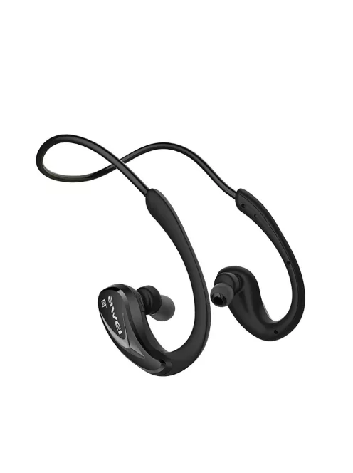 AWEI A880BL - Bluetooth vezeték nélküli merev nyakpántos sport fülhallgató - Fekete
