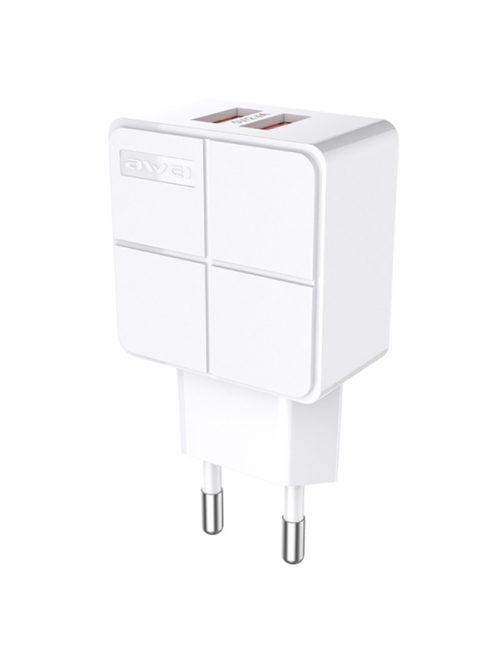 AWEI C-500 - EU hálózati töltő 2xUSB - Fehér
