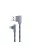 AWEI CL-91 - USB - Lightning kábel, fonott, oldalirányú műa. fejrésszel 1M - Szürke