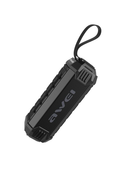 AWEI Y280 - Hordozható Bluetooth hangszóró powerbank funkcióval és IPX4-es vízállósággal - Fekete