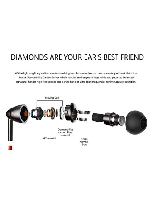 1MORE E1010 - THX minősítésű négy meghajtós Hybrid hallójárati mikrofonos fülhallgató