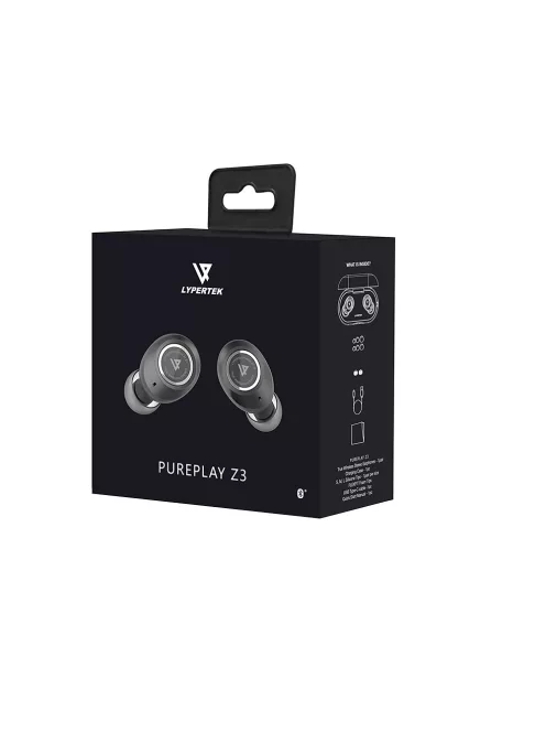 LYPERTEK PUREPLAY Z3 2.0 - Hi-Fi TWS fülhallgató 10+70 óra játékidő, PureControl App, Bluetooth 5.2, vezeték nélküli töltés, IPX7 - Szürke/Fekete