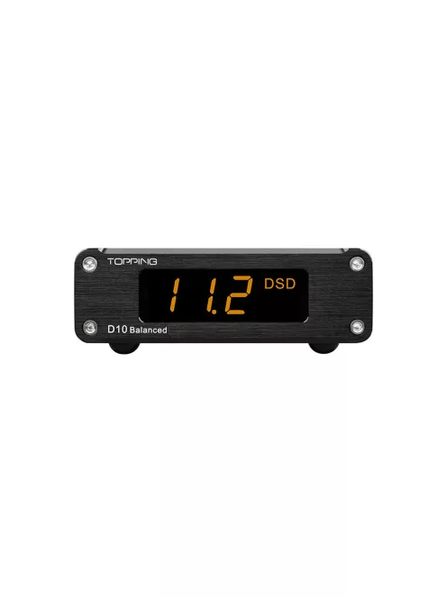TOPPING D10B - Szimmetrikus asztali USB DAC 32bit 384KHz DSD256 - Fekete