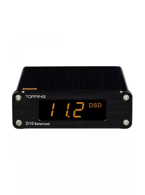 TOPPING D10B - Szimmetrikus asztali USB DAC 32bit 384KHz DSD256 - Fekete