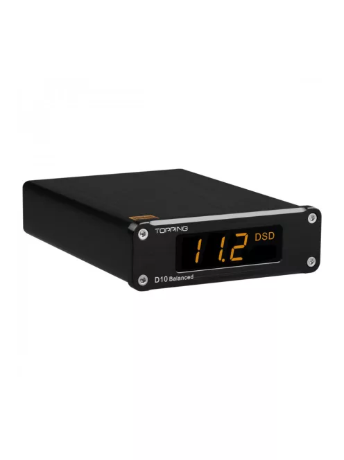 TOPPING D10B - Szimmetrikus asztali USB DAC 32bit 384KHz DSD256 - Fekete