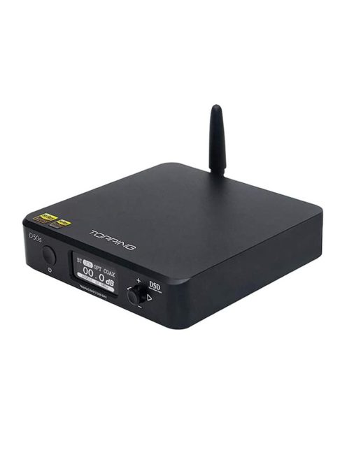 TOPPING D50S - Prémium minőségű asztali DAC 32bit 768KHz DSD512 - Fekete