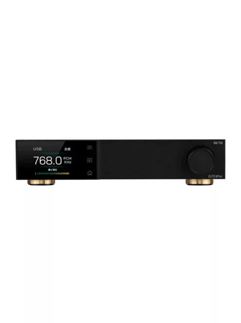 TOPPING D70 PRO OCTO - Asztali DAC Bluetooth 5.1 aptX HD LDAC 32bit 768kHz PCM és DSD512 - Fekete