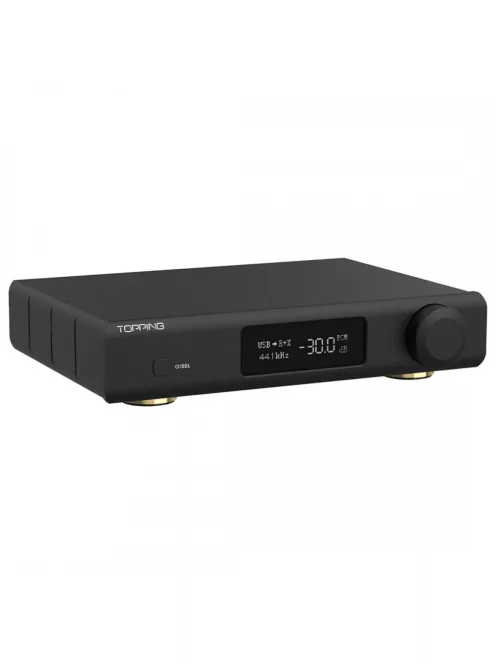 TOPPING D90 III SABRE - Asztali DAC Bluetooth 5.1 aptX HD LDAC 32bit 768kHz DSD512 - Fekete
