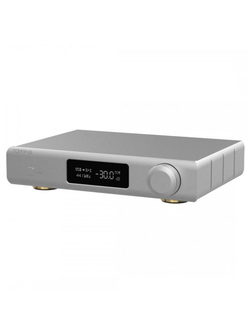 TOPPING D90 III SABRE - Asztali DAC Bluetooth 5.1 aptX HD LDAC 32bit 768kHz DSD512 - Ezüst