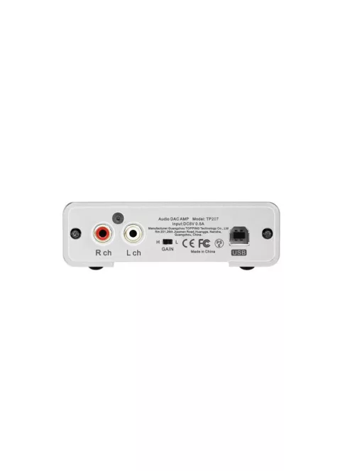TOPPING DX1 - Asztali DAC és fejhallgató erősítő 32bit 384kHz DSD256 - Ezüst