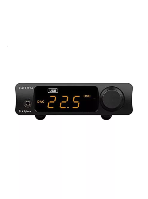 TOPPING DX3PRO+ - Asztali DAC és fejhallgató erősítő 32bit 768KHz DSD512 - Fekete