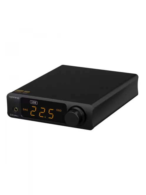 TOPPING DX3PRO+ - Asztali DAC és fejhallgató erősítő 32bit 768KHz DSD512 - Fekete