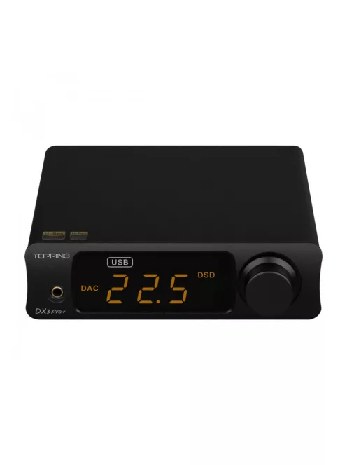 TOPPING DX3PRO+ - Asztali DAC és fejhallgató erősítő 32bit 768KHz DSD512 - Fekete