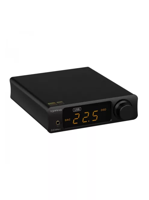 TOPPING DX3PRO+ - Asztali DAC és fejhallgató erősítő 32bit 768KHz DSD512 - Fekete
