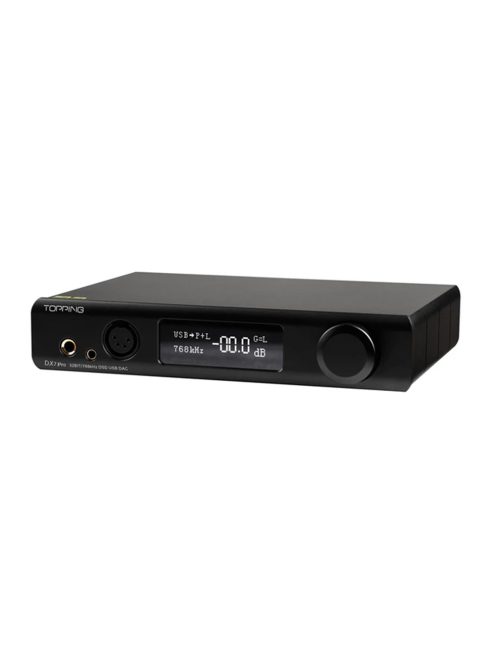 TOPPING DX7 PRO - Teljesen szimmetrikus asztali DAC és fejhallgató erősítő 32bit 768kHz DSD1024 - Fekete