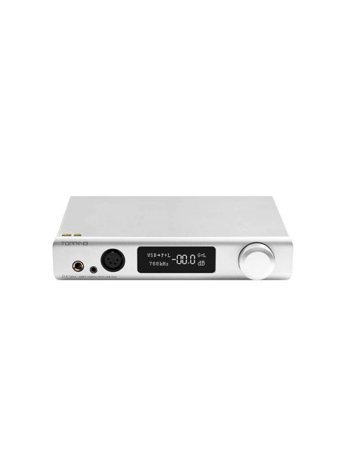 TOPPING DX7 PRO - Teljesen szimmetrikus asztali DAC és fejhallgató erősítő 32bit 768kHz DSD1024 - Ezüst